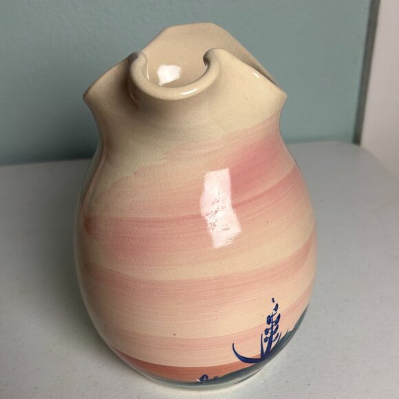 Ellis Prod Pottery Vintage Clay Pitcher with Desert Motif Signed by Artist 1994 - Picture 2 of 7